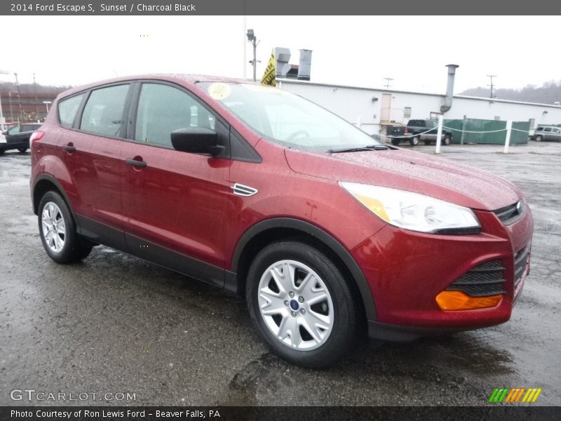 Sunset / Charcoal Black 2014 Ford Escape S
