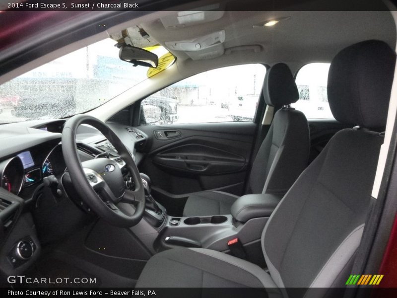 Sunset / Charcoal Black 2014 Ford Escape S