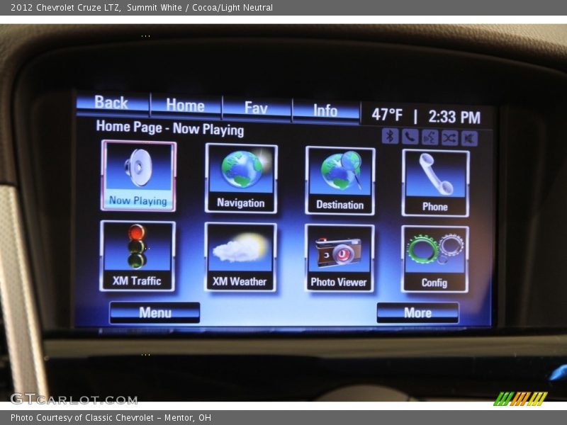 Summit White / Cocoa/Light Neutral 2012 Chevrolet Cruze LTZ