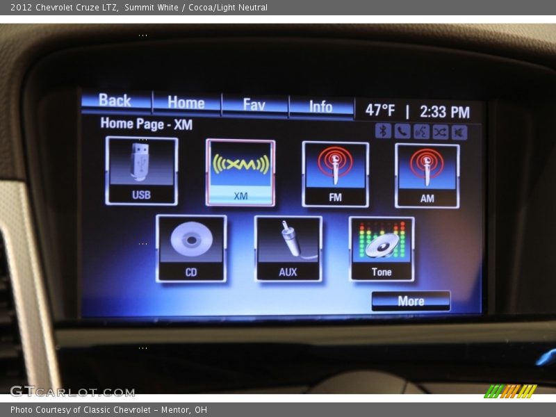 Summit White / Cocoa/Light Neutral 2012 Chevrolet Cruze LTZ