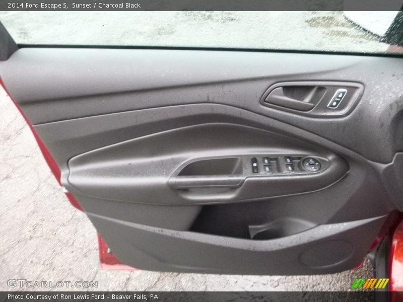 Sunset / Charcoal Black 2014 Ford Escape S