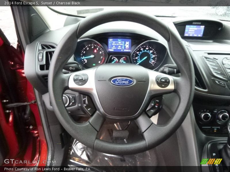 Sunset / Charcoal Black 2014 Ford Escape S