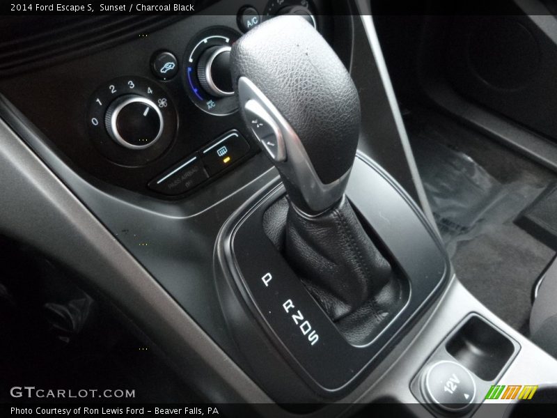 Sunset / Charcoal Black 2014 Ford Escape S