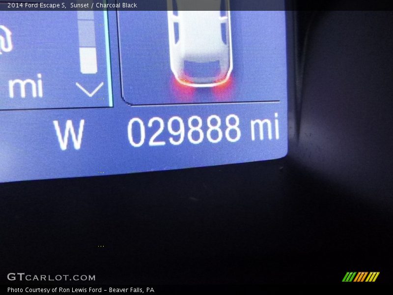 Sunset / Charcoal Black 2014 Ford Escape S