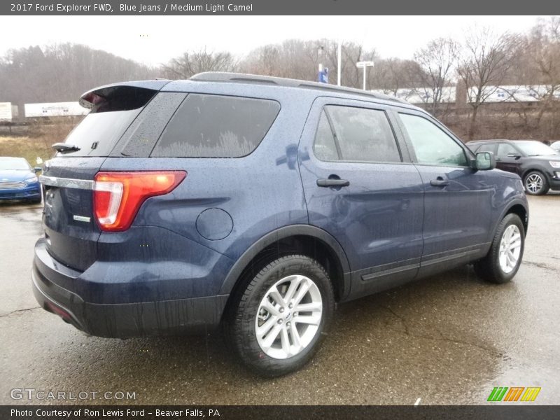 Blue Jeans / Medium Light Camel 2017 Ford Explorer FWD