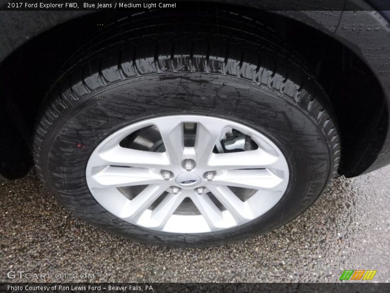 Blue Jeans / Medium Light Camel 2017 Ford Explorer FWD