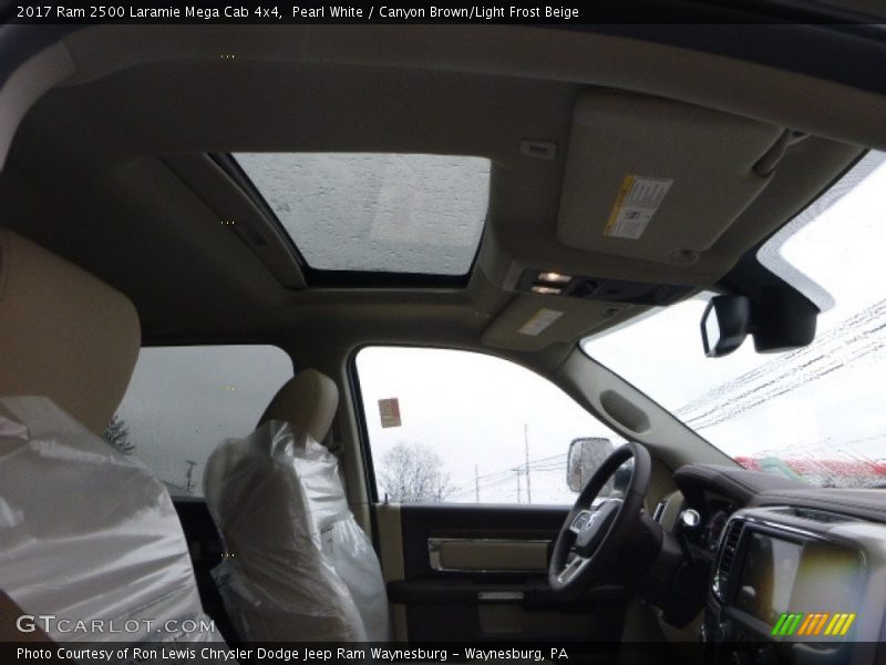 Pearl White / Canyon Brown/Light Frost Beige 2017 Ram 2500 Laramie Mega Cab 4x4