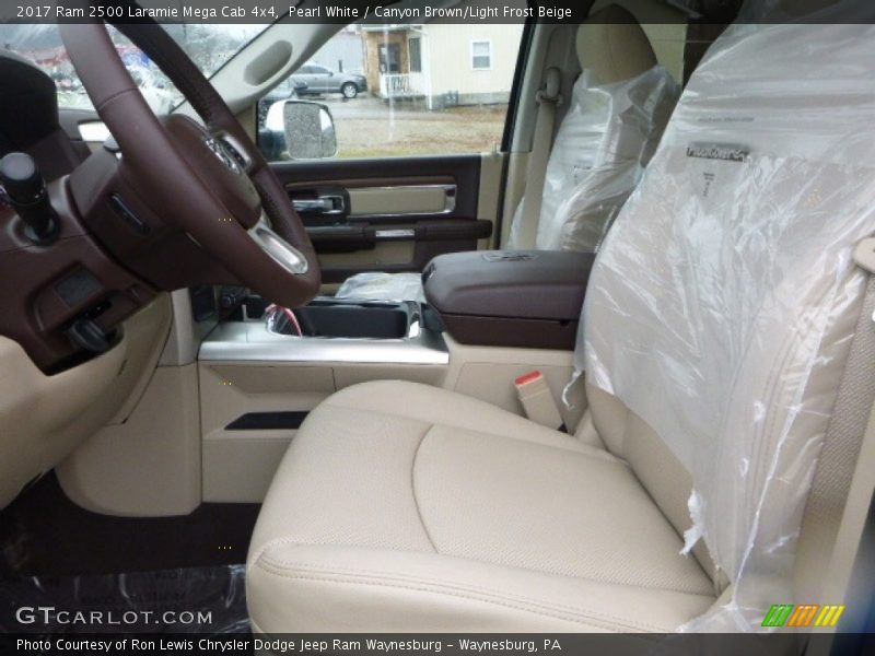 Pearl White / Canyon Brown/Light Frost Beige 2017 Ram 2500 Laramie Mega Cab 4x4