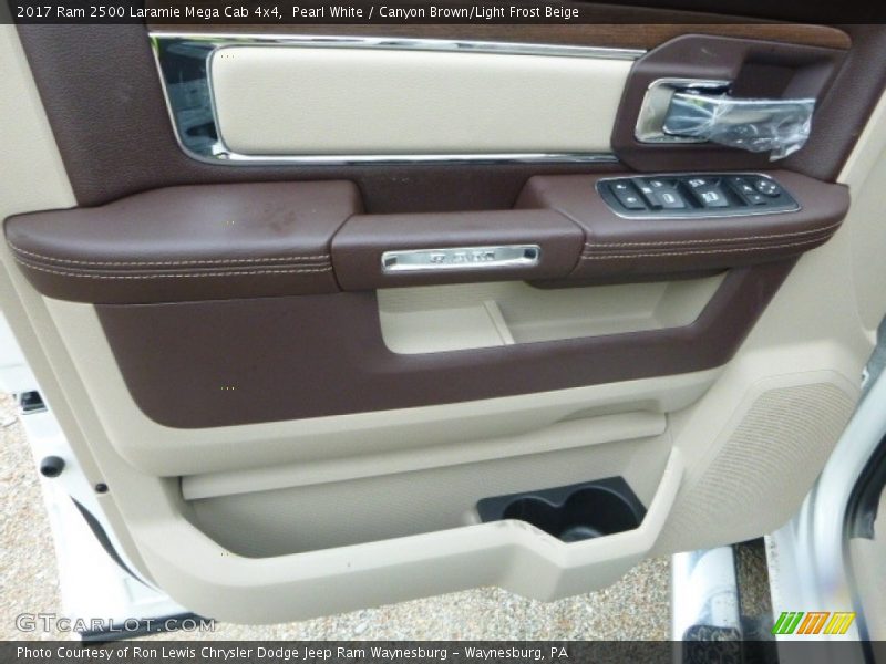 Pearl White / Canyon Brown/Light Frost Beige 2017 Ram 2500 Laramie Mega Cab 4x4