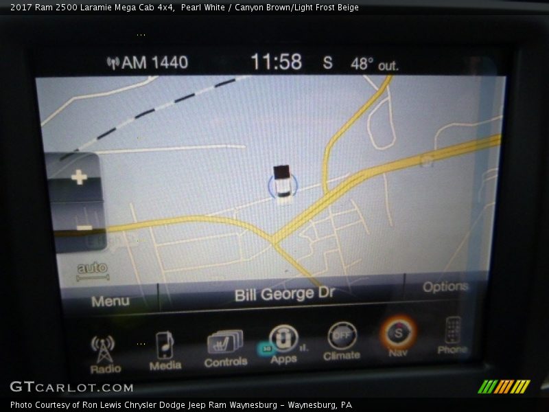 Pearl White / Canyon Brown/Light Frost Beige 2017 Ram 2500 Laramie Mega Cab 4x4