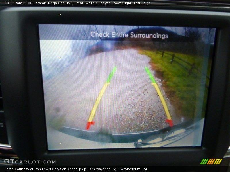 Pearl White / Canyon Brown/Light Frost Beige 2017 Ram 2500 Laramie Mega Cab 4x4