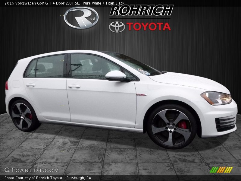 Pure White / Titan Black 2016 Volkswagen Golf GTI 4 Door 2.0T SE
