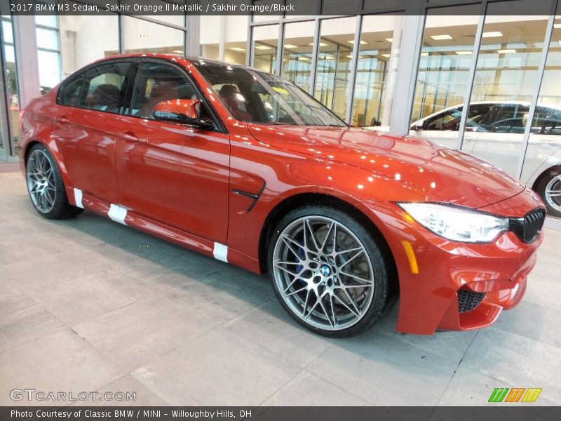 Sakhir Orange II Metallic / Sakhir Orange/Black 2017 BMW M3 Sedan