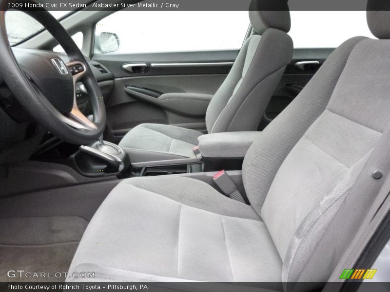 Alabaster Silver Metallic / Gray 2009 Honda Civic EX Sedan