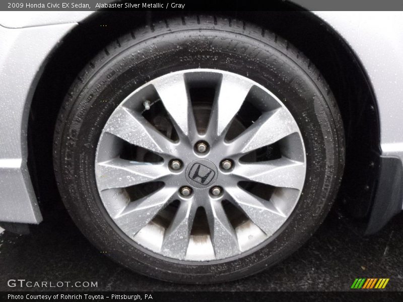 Alabaster Silver Metallic / Gray 2009 Honda Civic EX Sedan
