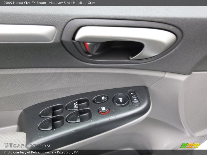 Alabaster Silver Metallic / Gray 2009 Honda Civic EX Sedan