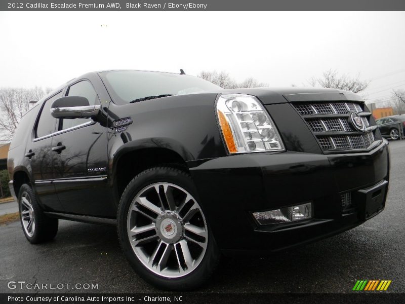 Black Raven / Ebony/Ebony 2012 Cadillac Escalade Premium AWD