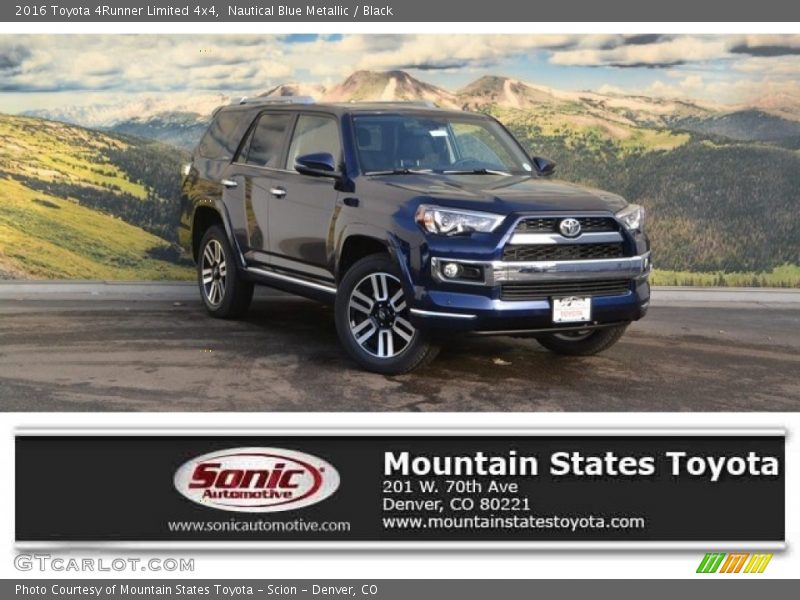 Nautical Blue Metallic / Black 2016 Toyota 4Runner Limited 4x4