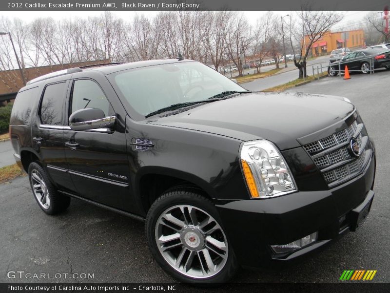 Black Raven / Ebony/Ebony 2012 Cadillac Escalade Premium AWD