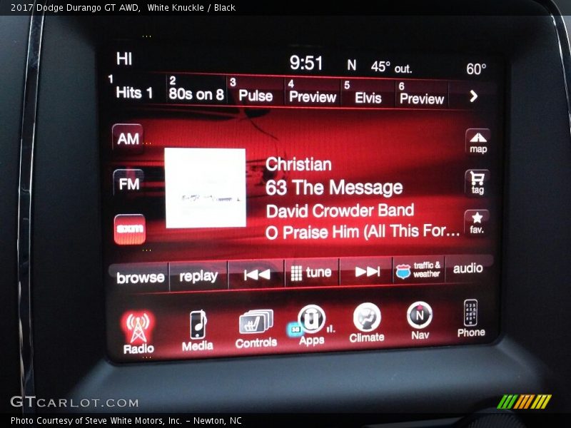 White Knuckle / Black 2017 Dodge Durango GT AWD