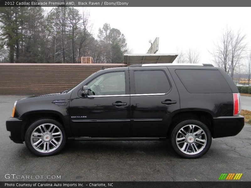 Black Raven / Ebony/Ebony 2012 Cadillac Escalade Premium AWD