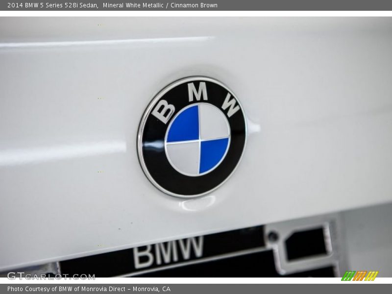 Mineral White Metallic / Cinnamon Brown 2014 BMW 5 Series 528i Sedan