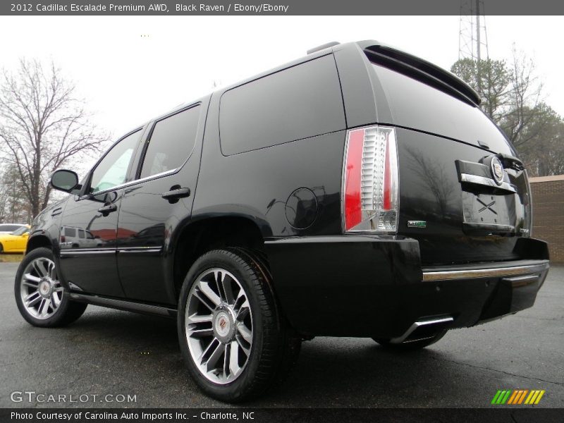 Black Raven / Ebony/Ebony 2012 Cadillac Escalade Premium AWD