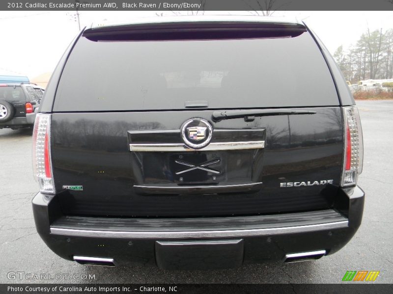 Black Raven / Ebony/Ebony 2012 Cadillac Escalade Premium AWD