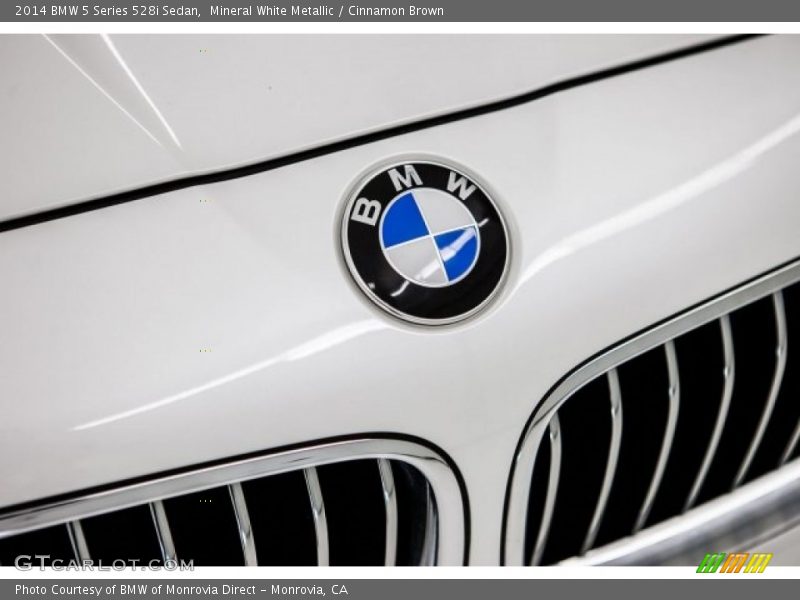 Mineral White Metallic / Cinnamon Brown 2014 BMW 5 Series 528i Sedan