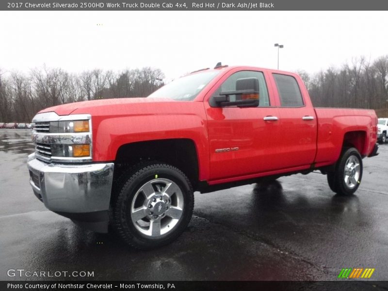 Red Hot / Dark Ash/Jet Black 2017 Chevrolet Silverado 2500HD Work Truck Double Cab 4x4