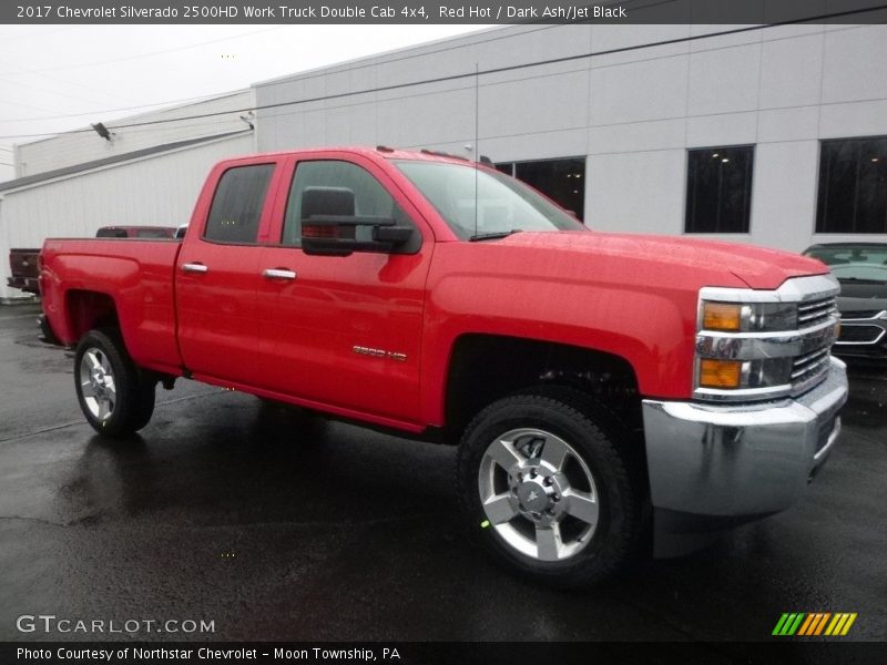 Red Hot / Dark Ash/Jet Black 2017 Chevrolet Silverado 2500HD Work Truck Double Cab 4x4