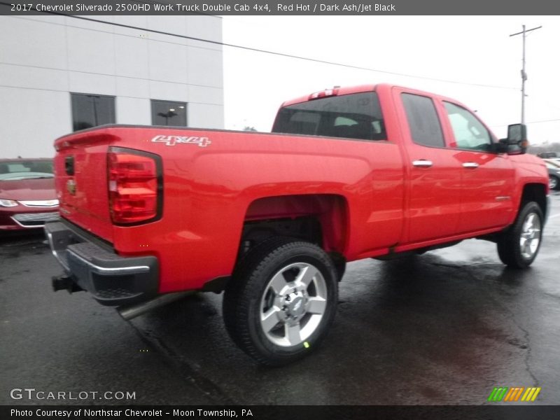 Red Hot / Dark Ash/Jet Black 2017 Chevrolet Silverado 2500HD Work Truck Double Cab 4x4
