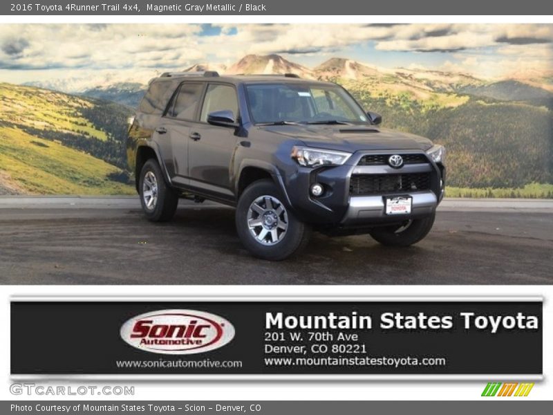 Magnetic Gray Metallic / Black 2016 Toyota 4Runner Trail 4x4
