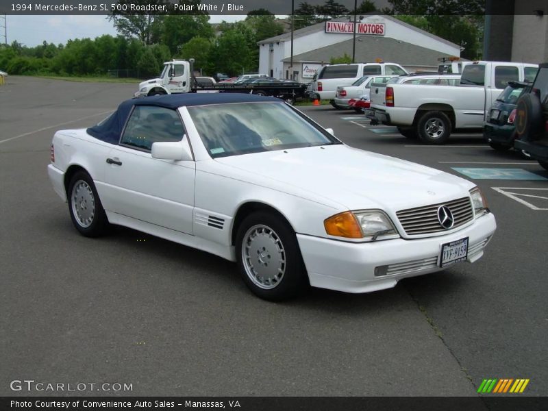 Polar White / Blue 1994 Mercedes-Benz SL 500 Roadster