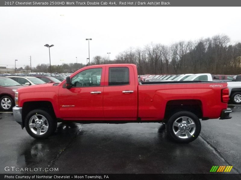 Red Hot / Dark Ash/Jet Black 2017 Chevrolet Silverado 2500HD Work Truck Double Cab 4x4