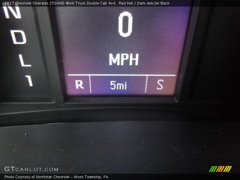 Red Hot / Dark Ash/Jet Black 2017 Chevrolet Silverado 2500HD Work Truck Double Cab 4x4