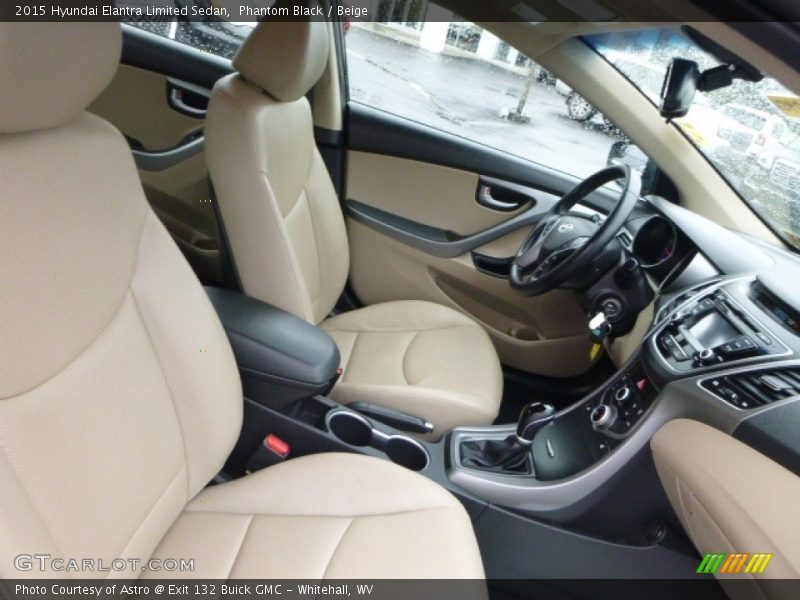 Phantom Black / Beige 2015 Hyundai Elantra Limited Sedan