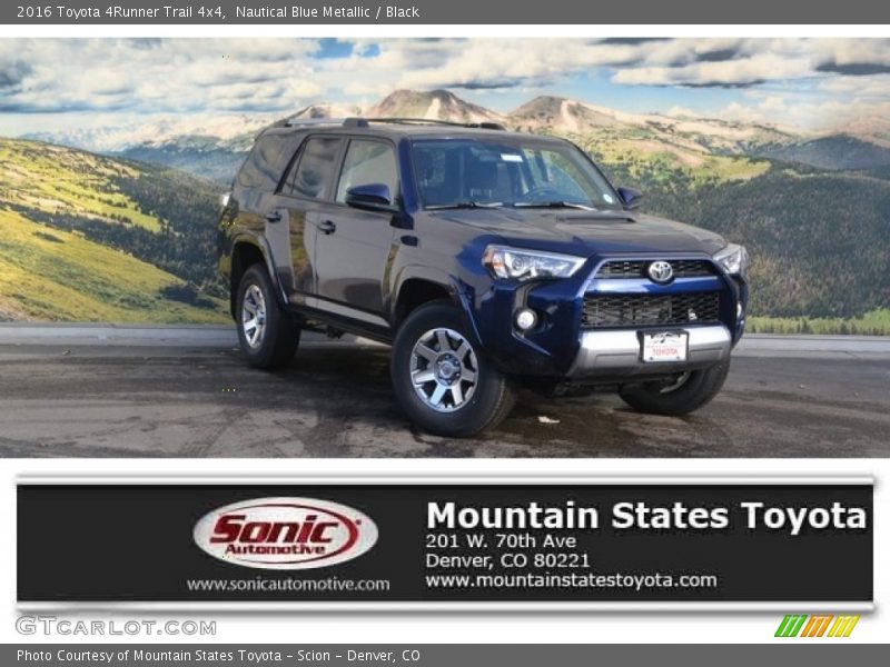 Nautical Blue Metallic / Black 2016 Toyota 4Runner Trail 4x4