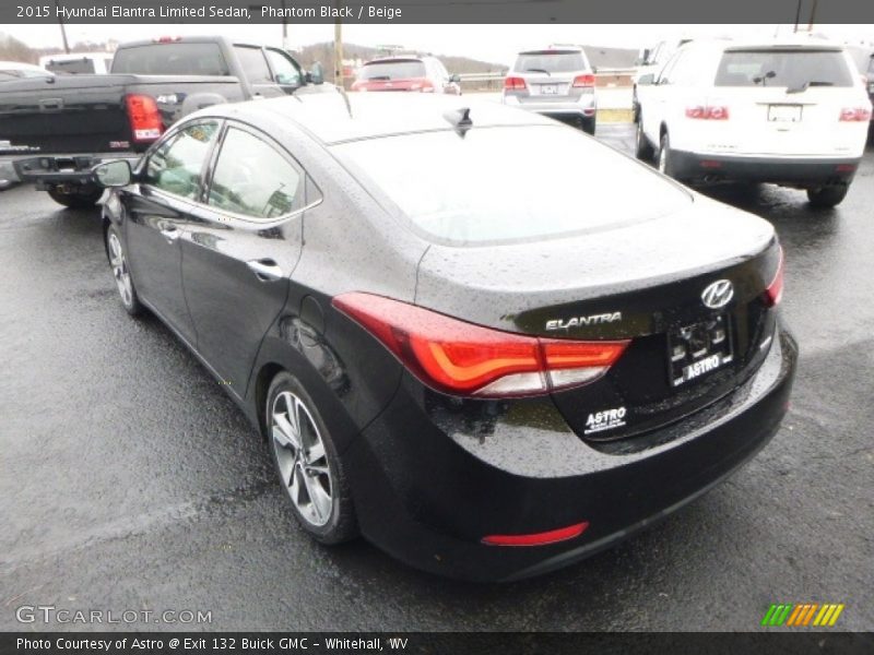 Phantom Black / Beige 2015 Hyundai Elantra Limited Sedan