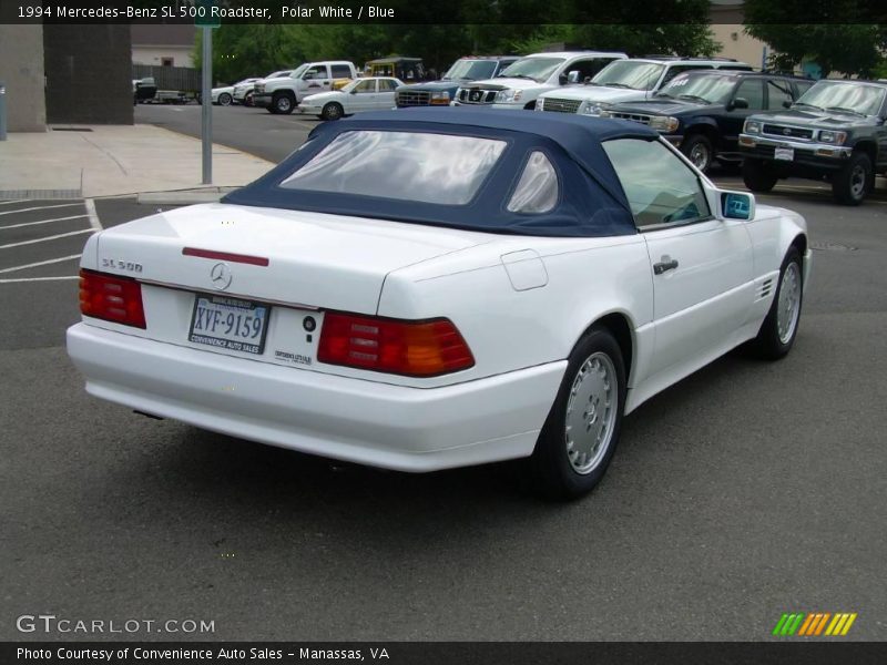 Polar White / Blue 1994 Mercedes-Benz SL 500 Roadster