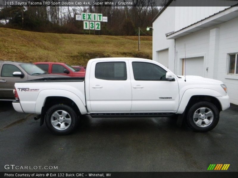 Super White / Graphite 2015 Toyota Tacoma TRD Sport Double Cab 4x4