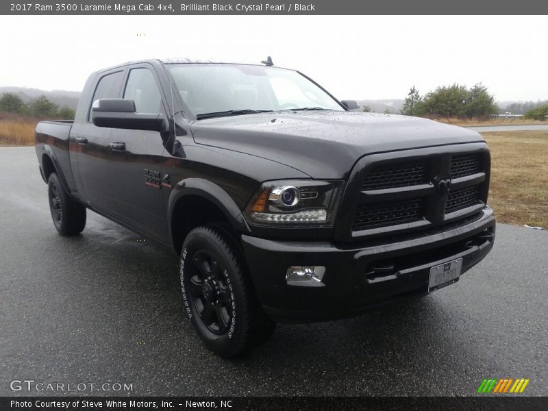 Brilliant Black Crystal Pearl / Black 2017 Ram 3500 Laramie Mega Cab 4x4