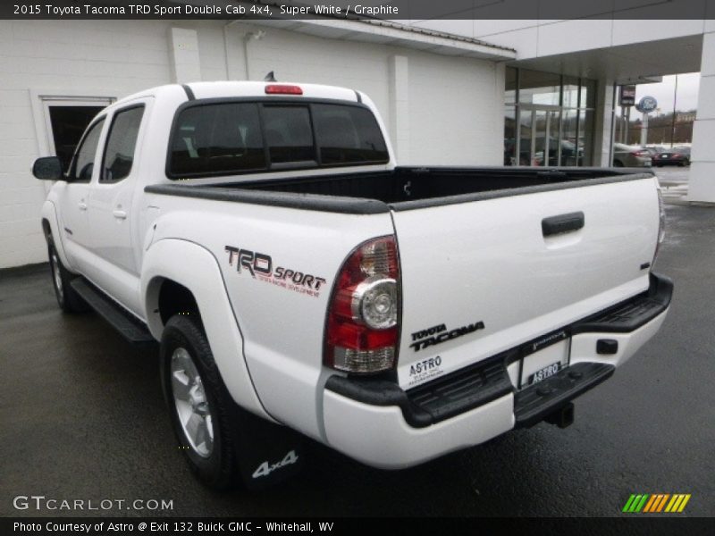 Super White / Graphite 2015 Toyota Tacoma TRD Sport Double Cab 4x4