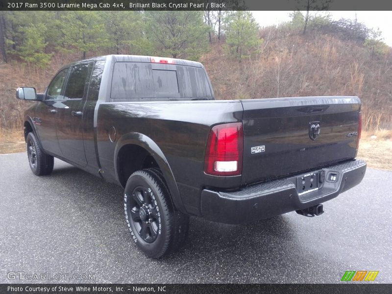 Brilliant Black Crystal Pearl / Black 2017 Ram 3500 Laramie Mega Cab 4x4