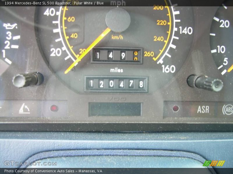 Polar White / Blue 1994 Mercedes-Benz SL 500 Roadster
