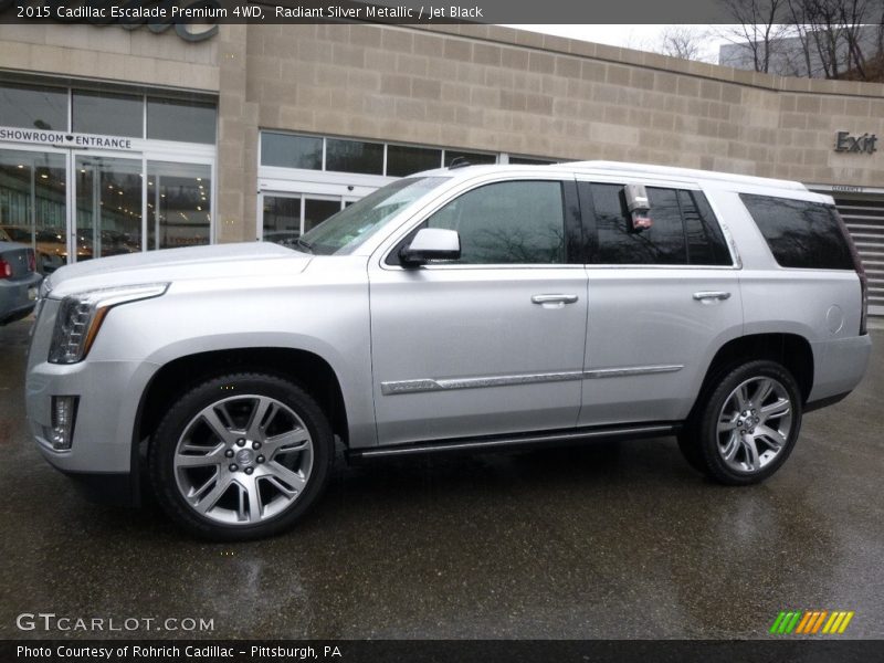 Radiant Silver Metallic / Jet Black 2015 Cadillac Escalade Premium 4WD