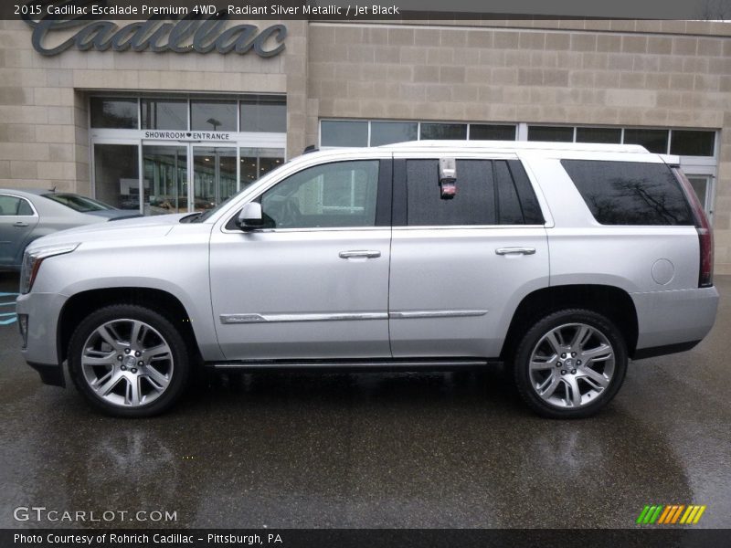 Radiant Silver Metallic / Jet Black 2015 Cadillac Escalade Premium 4WD
