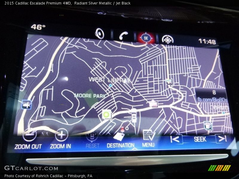 Radiant Silver Metallic / Jet Black 2015 Cadillac Escalade Premium 4WD