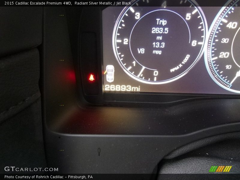 Radiant Silver Metallic / Jet Black 2015 Cadillac Escalade Premium 4WD