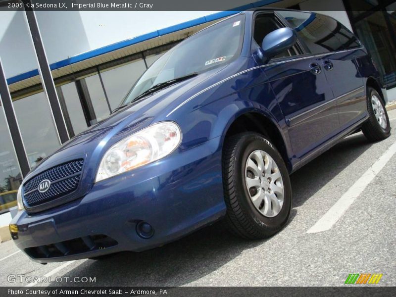 Imperial Blue Metallic / Gray 2005 Kia Sedona LX